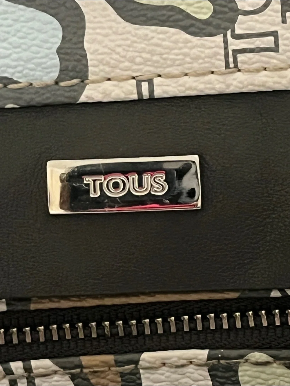 Tous Mint, Aqua & Brown Patterned Tote Bag